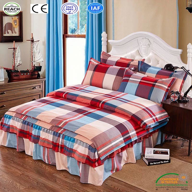 Cotton Fabric Bed Linens 4PCS Bedding Sets Bed Set Duvet Cover Cover Set