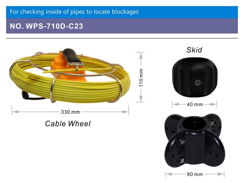 Pipe CCTV Video Camera for Pipe&Well Inspection with 512Hz Transmitter