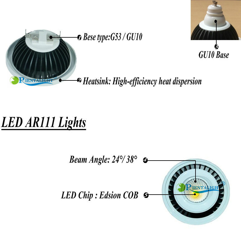 China Supplier GU10 Spot Track Lamp 12W LED AR111 Light