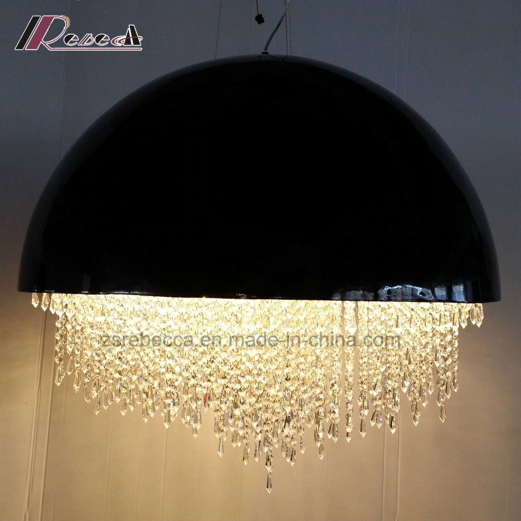 Modern Unique Oval Crystal Pendant Lamp for Luxury Hotel