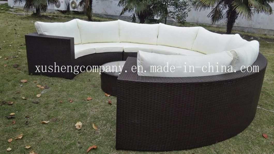 New Design Round Rattan Outdoor Sectional Garden Wicker Furniture