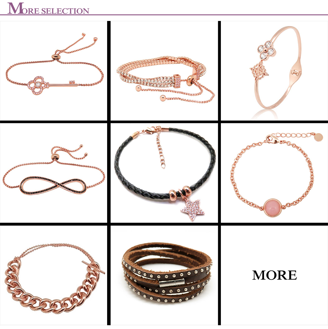 Fashion Jewelry Rope Bracelet with Crystal Pendent for Women