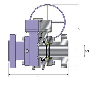 Forged Steel Motor Operated Metal Seated Trunnion Mounted Ball Valve