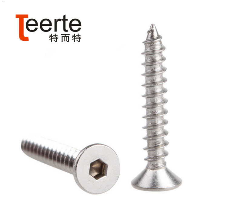 Flat Head Tapping Steel Hex Socket Set Screw 8.8