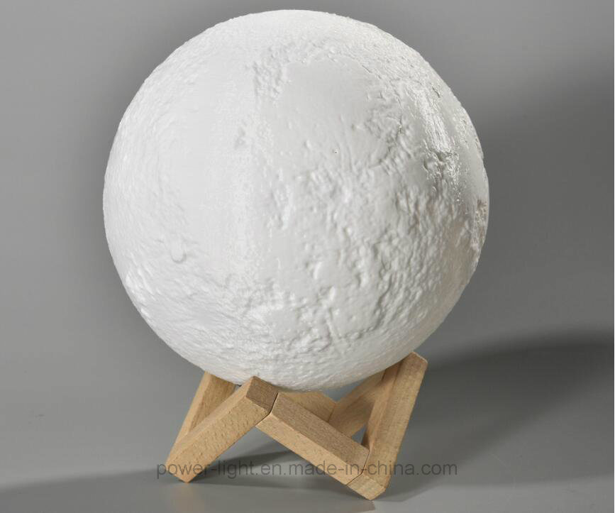 Creative Desk Table Home Decor 3D Printing Moon Lamp LED Night Light with Touch Control