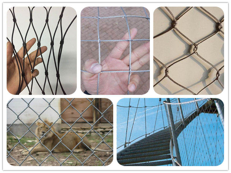 Stainless Steel Ferrule Rope Mesh Lion Cage Mesh Fence