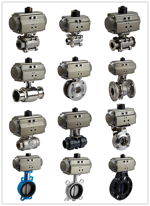 Pneumatic Actuator with Limit Switch and Solenoid Valve Wafer Butterfly Valve