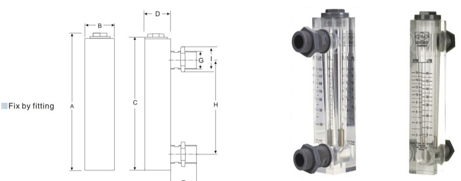 Mechanical Acrylic Variable Are Flow Meter