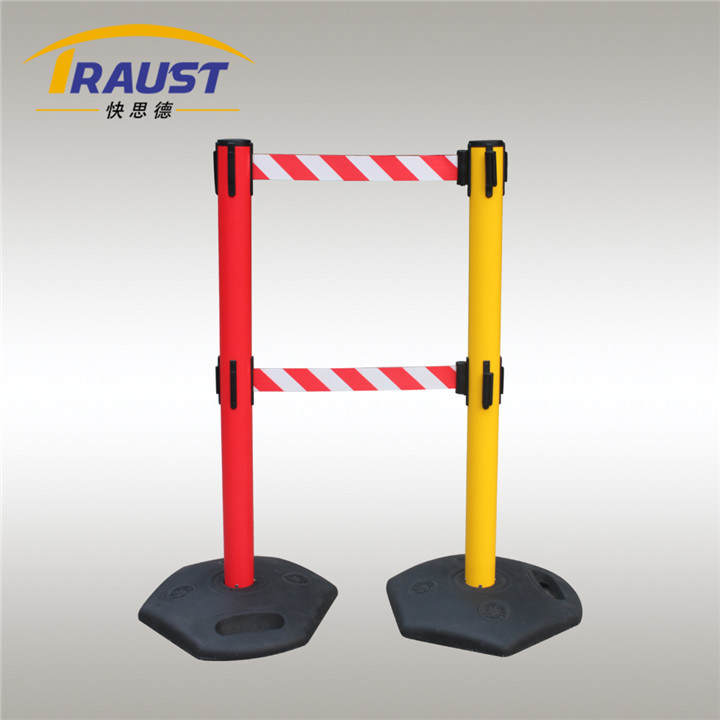 Crowd Control Security Barrier Plastic Retractable Belt Poles