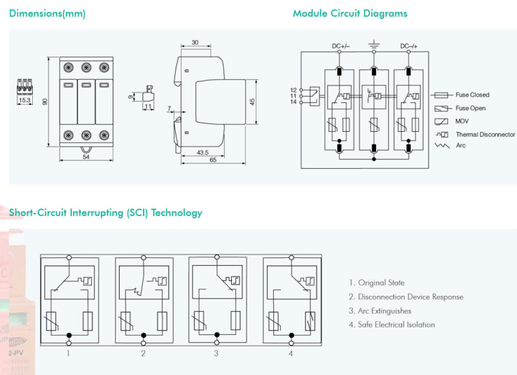 Surge Arrester 2p and 3p SPD Protection Produce by Suntree