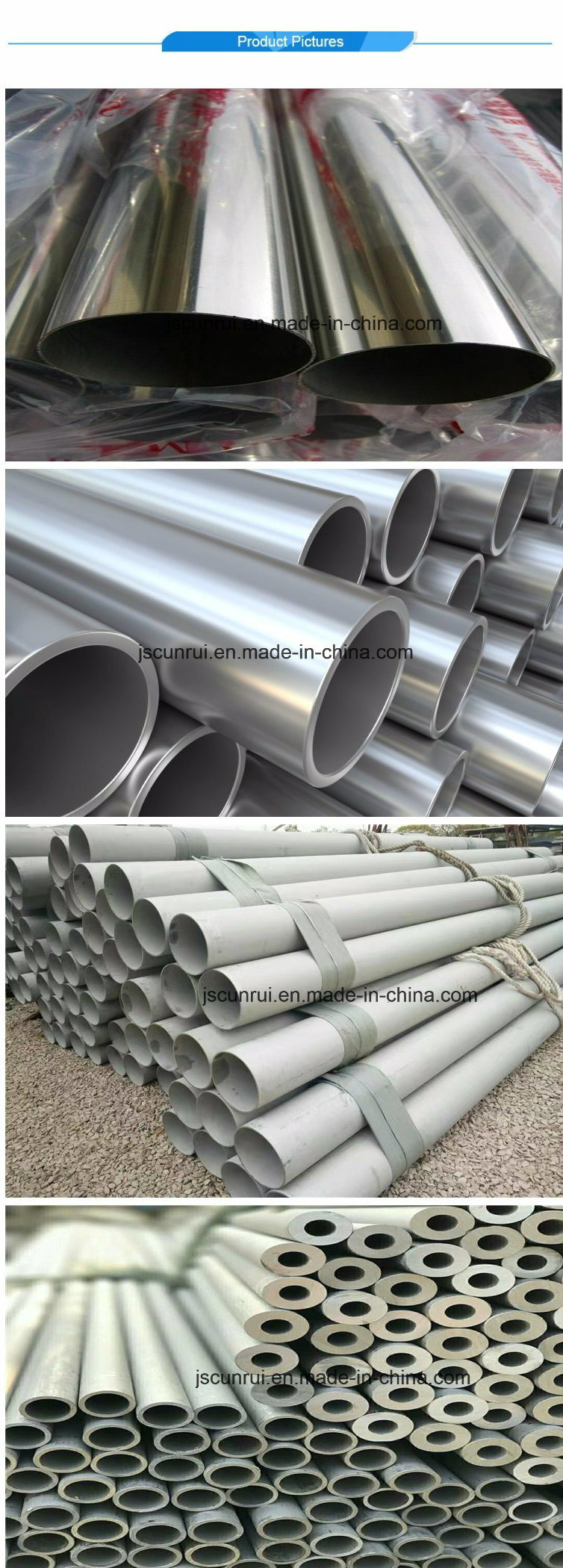 AISI SUS 304 304L 316L Round Seamless Stainless Steel Pipe