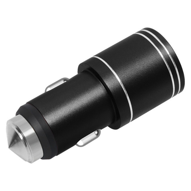 Mobile Phone Accessories Metal Safety Hammer Dual Port Car Charger