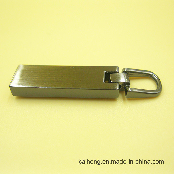 Plating Brushed Gunmetal with Assembled Resin Alloy Zipper Slider