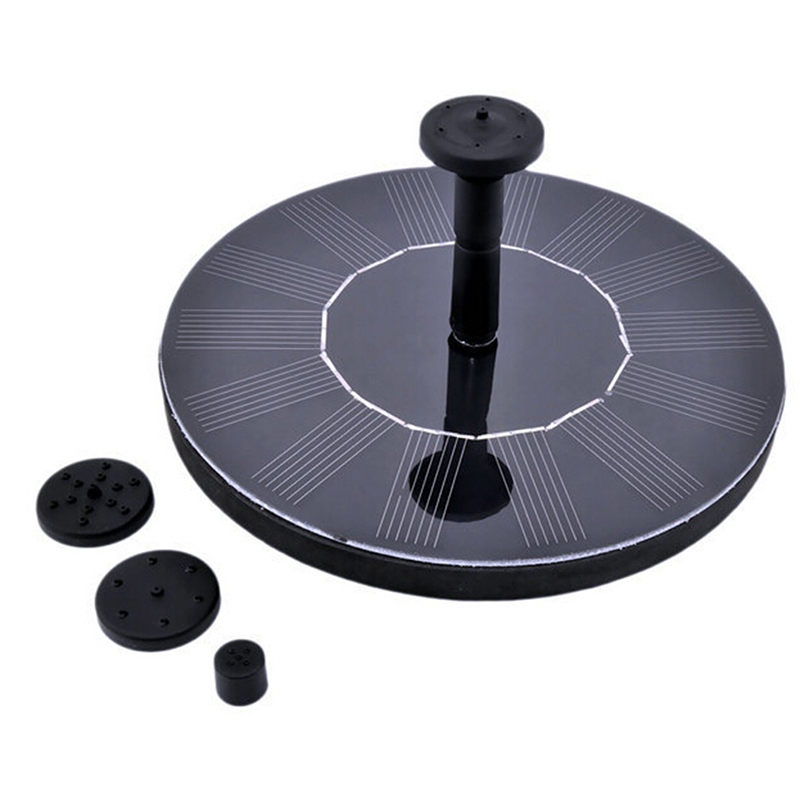 New Arrival Solar Powered Spray Heads Pump Water Garden Fountain Pond Kit for Waterfalls Water Display
