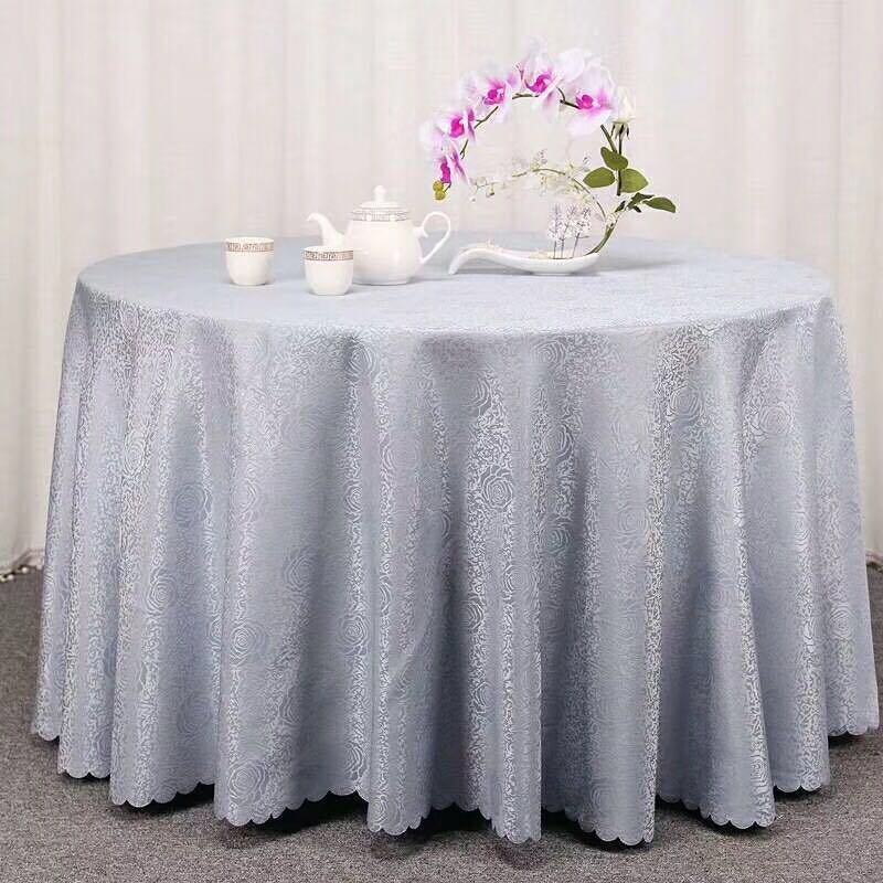 Wholesale Cheap Restaurant Dining Colorful Fabric Round Banquet Wedding Table Cloth Cover with Patterns