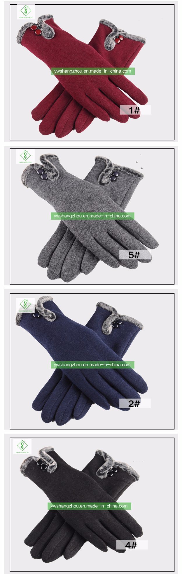 Hot Sale Fashion Ladies Warm Cotton Gloves Average Size Autumn&Winter