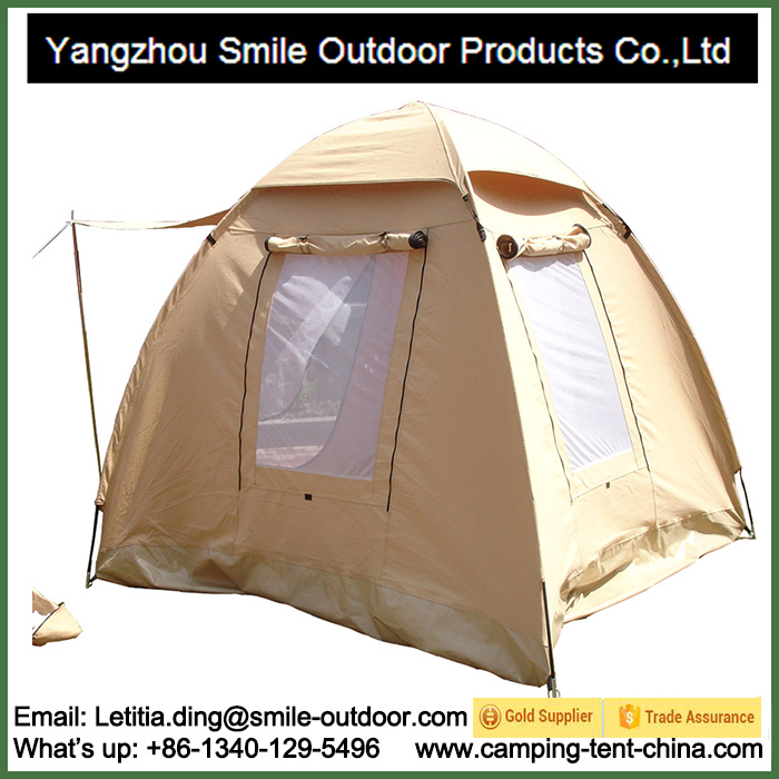 3 Person Army Canvas Canopy Waterproof Outdoor Camping Tent