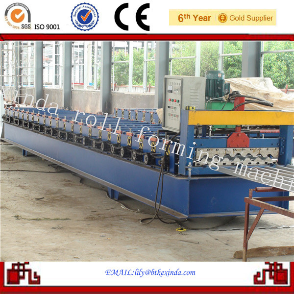 780 Galvanized Corrugated Used Steel Roof Sheet Making Cutting Machine