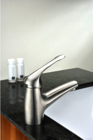 Stainless Steel Bathroom Single Handle Lavatory Basin Hand Wash Faucet