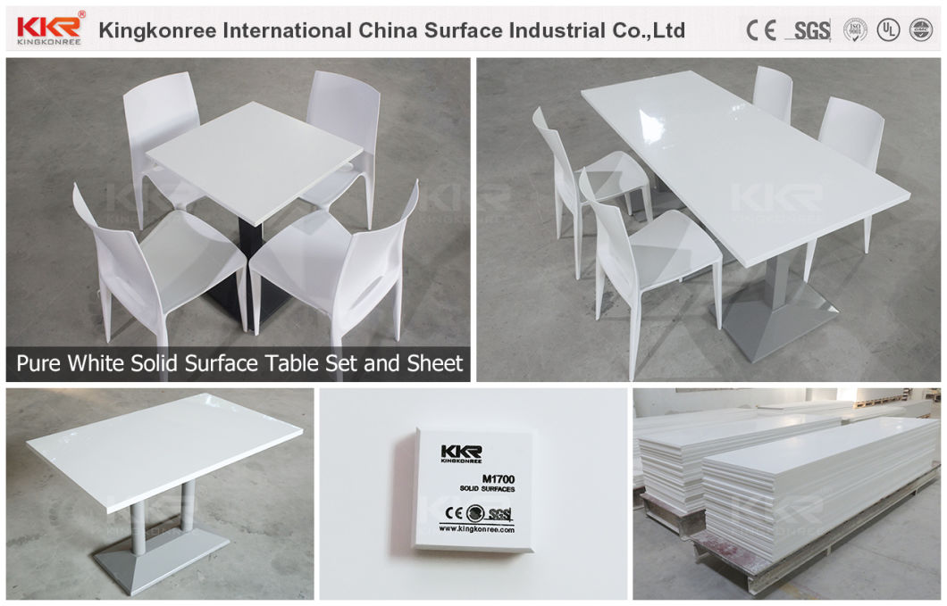 Solid Surface Kitchen Furniture Square Dining Table Sets