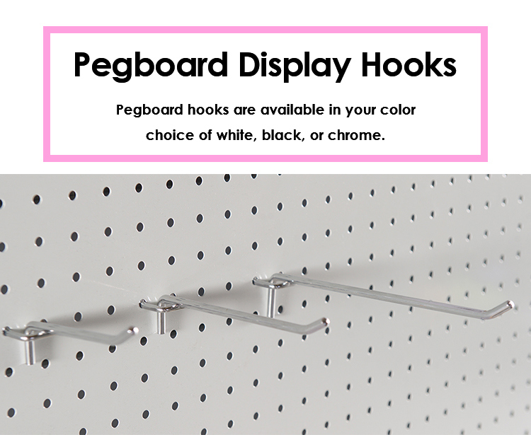 Wholesale Metal Wire Hanging Display Pegboard Hooks