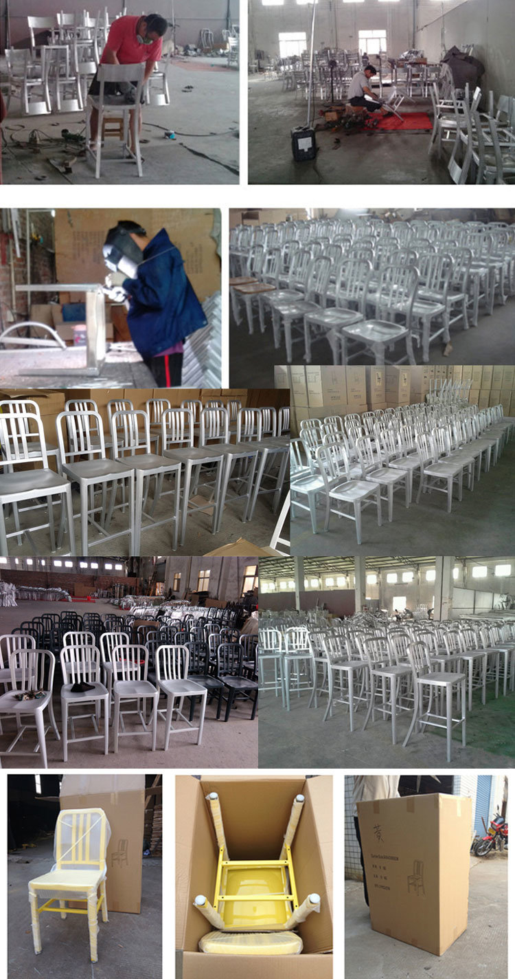 Stackable Wholesale Green Cheap Aluminum Chairs (NC-25)