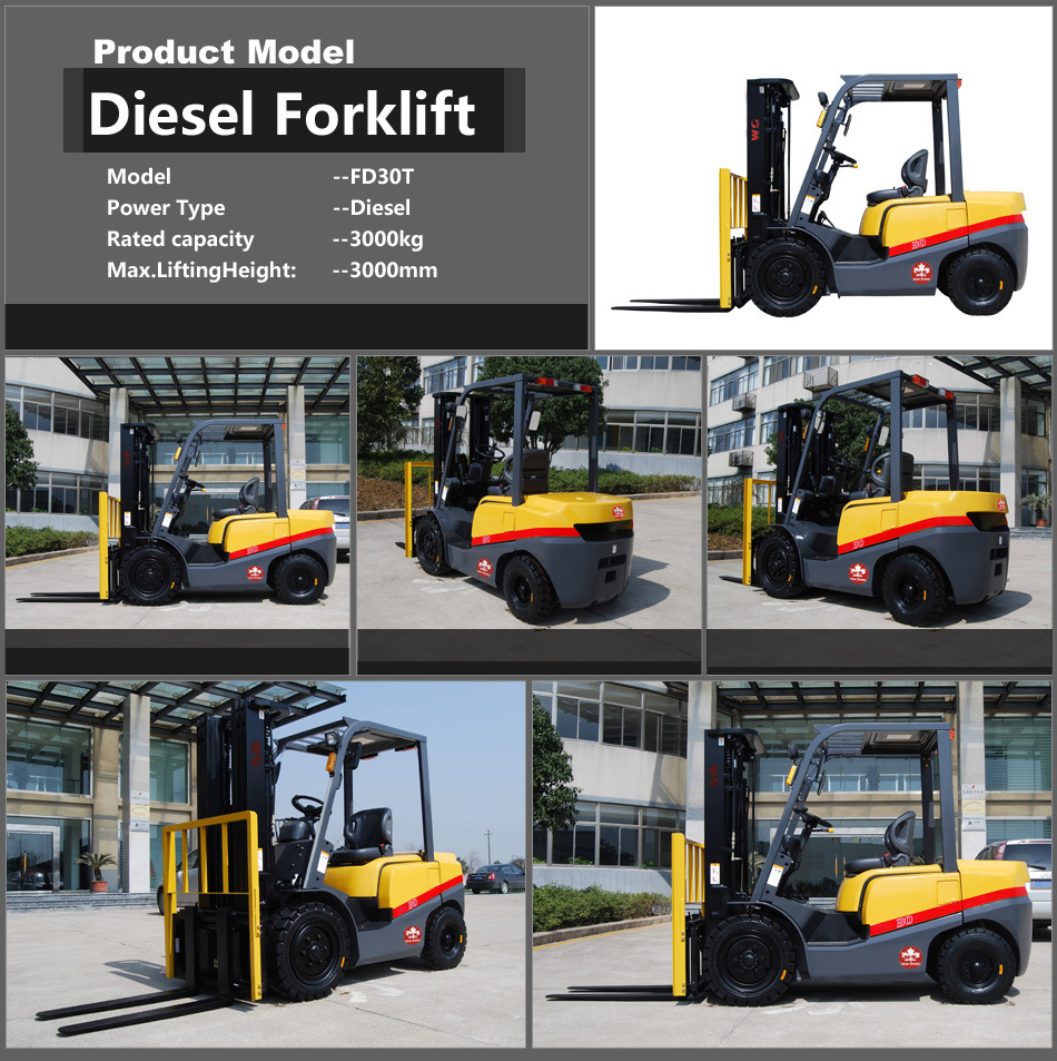 Good Quality 3 Ton Diesel Forklift Truck with Japanese Engine