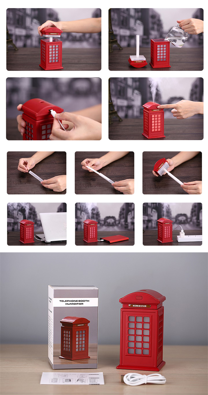 Automatic Portable USB Air Humidifier Filter for Office Car and Home