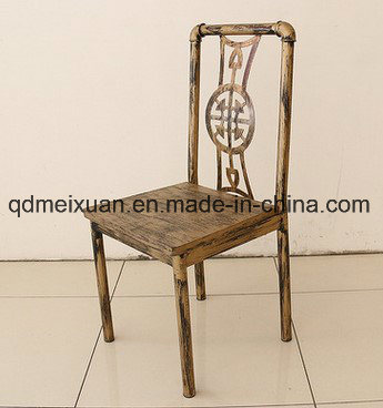 American Country, Wrought Iron Restaurant Hotel Dining Chair, Leisure Conduit Chair Back Fast Eat Chair Hotel Chair (M-X3375)