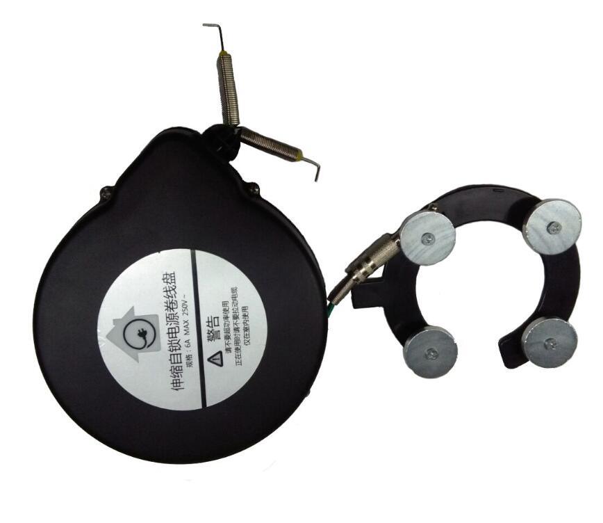 Magnetic Mounted Retractable Cable Reel for Embroidered Tattoo