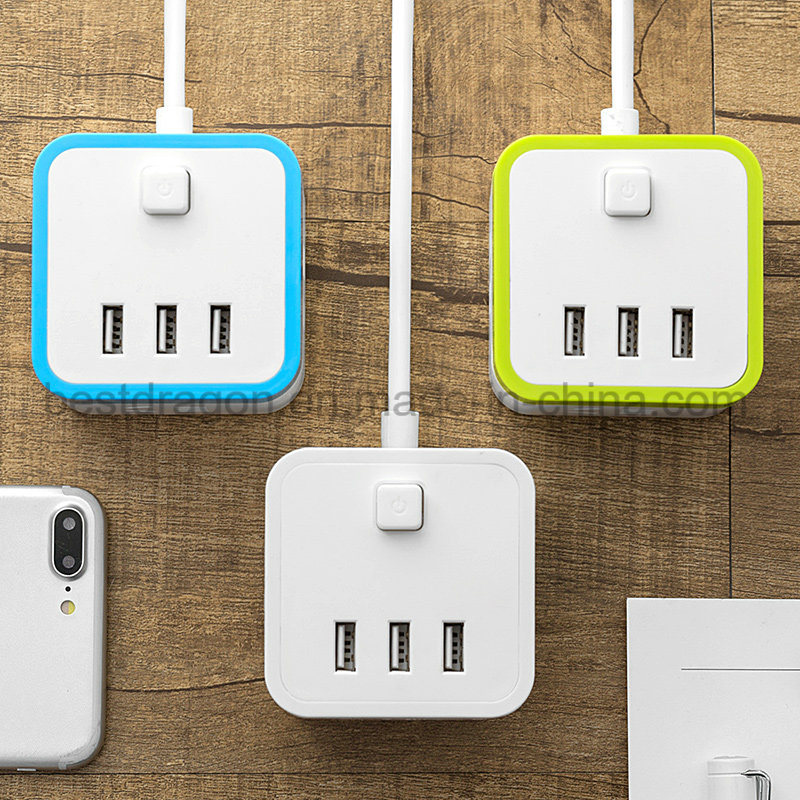 Smart Mini Universal Multi Power Cube Socket Travel Plug with USB