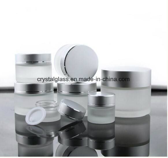5-100g Frosted Small Glass Face Cream Cosmetic Jars