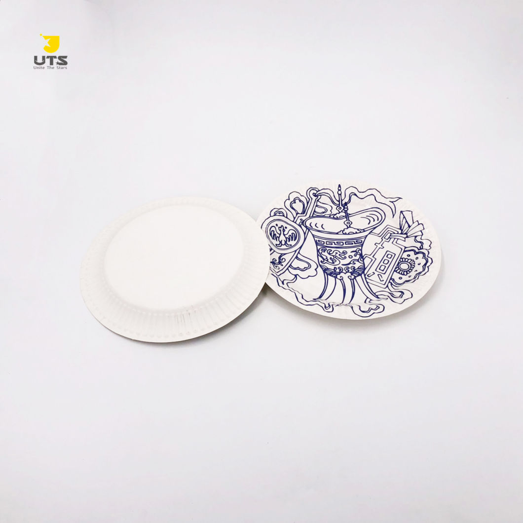 Custom Biodegradable Food Grade Paper Food Plates