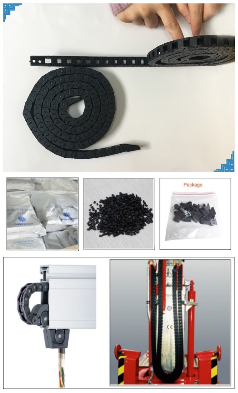 10*20 Plastic PA66 Nylon Conveyor Flexible Cable Drag Chain Wire