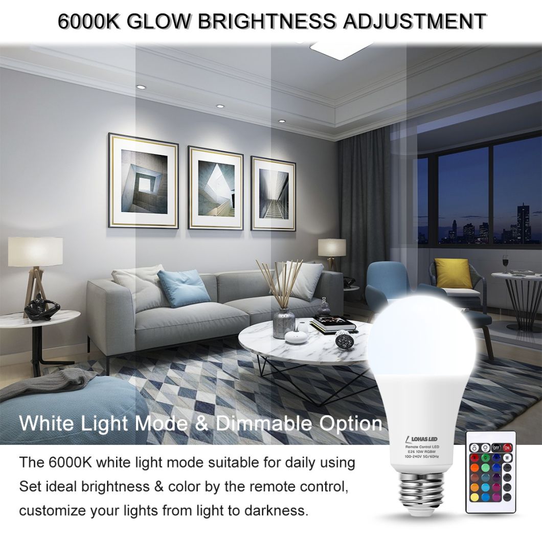E26 E27 Wireless Remote Control RGB Color LED Bulb Light Lamp