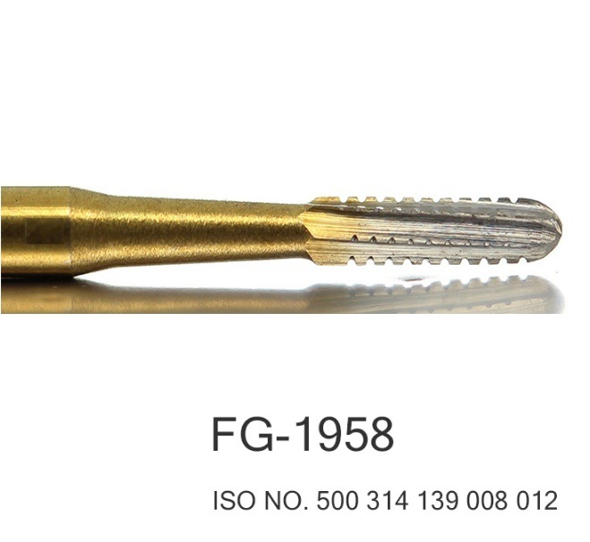 Titanium Plated Crown Cutting Dental Carbide Burs Tungsten Drill Fg-1958