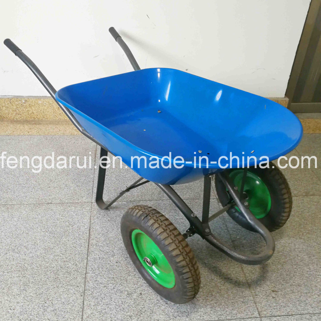 Two Wheels Garden Metal Tray Wheel Barrow Wb6402t