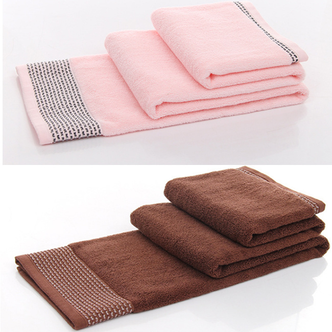 100% Combed Cotton Dobby Solid Dyed Bath Towel (02Y0005)