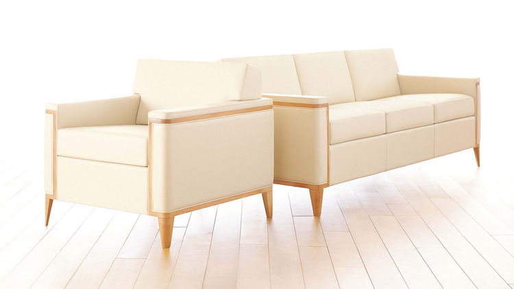 White Color Combination Office Sofa for Meeting Room