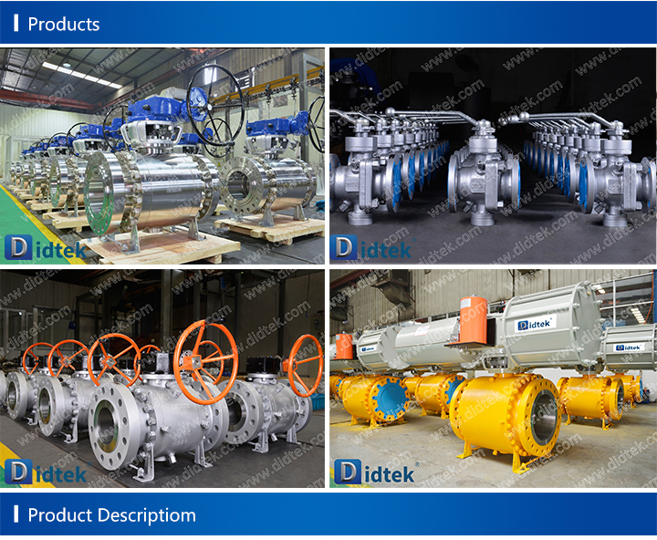 Didtek Low Torque Trunnion Mounted Ball Valve with Pneumatic Actuator