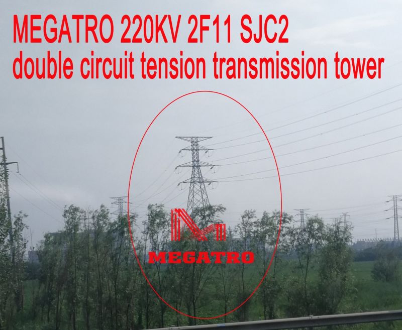 Megatro 220kv 2f11 Sjc2 Double Circuit Tension Transmission Tower