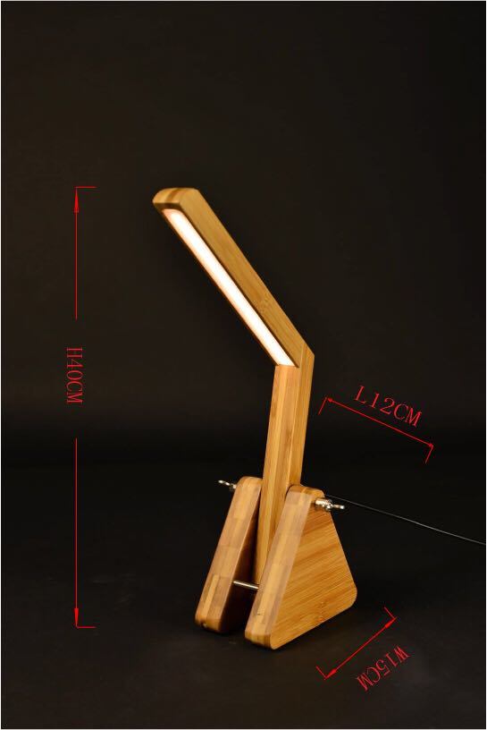 Natural Bamboo Folding LED Lamp, Lamp Size: 15*8*40cm Lighting/Light/Furniture/Art & Crafts/Lanttern/Solar Lamp/Table Lamp