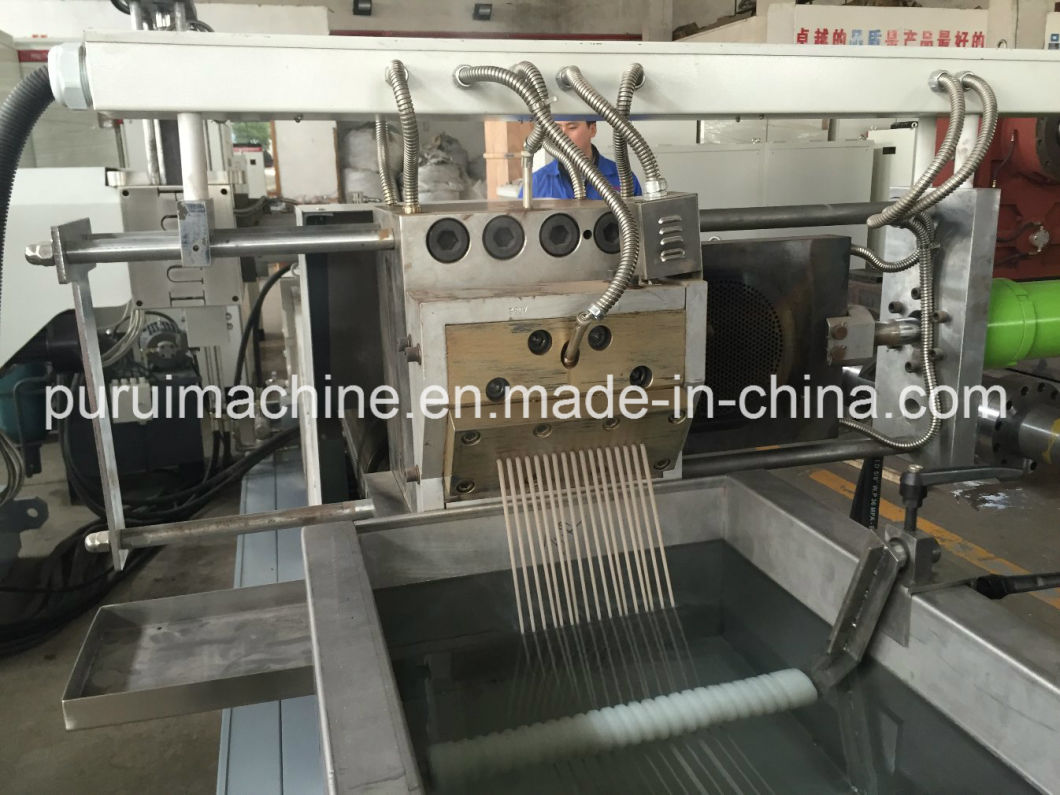 Single Screw Two Stage Plastic Extruder with Pulls Strap Cutter