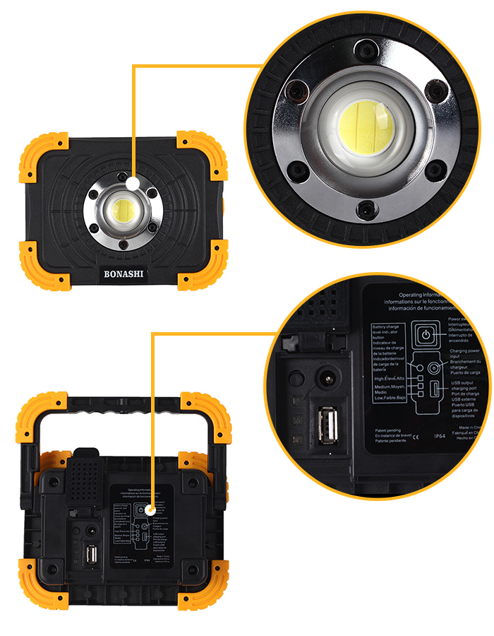 Outdoor High Power Flood Light Rechargeable LED Work Light