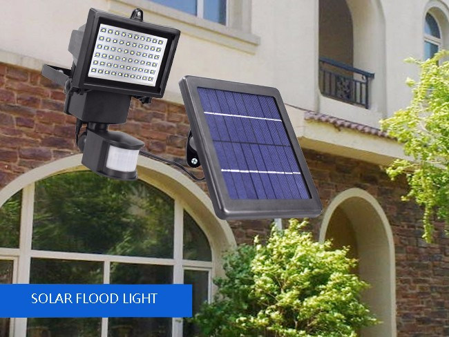 Motion Sensor Walls Lamp Outdoor Exterior Wall Solar Powered LED Lights