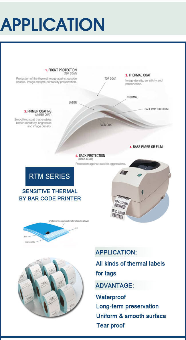 Hospital Wristbands Sensitive Jumbo Roll Thermal Synthetic Materials FDA Certified