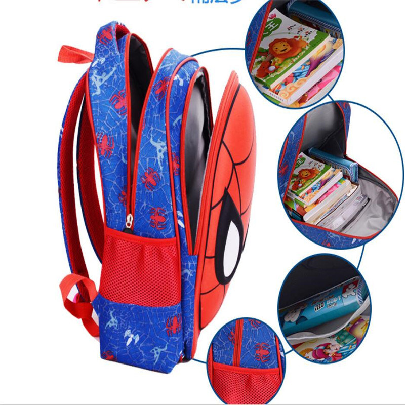 Cartoon Polyester Kids Children School Bag with Cartoon Spider-Man Design