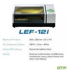 Roland Versauv Lef-12I Desktop UV Printer in Flatbed Size