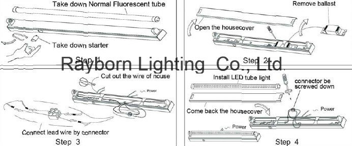 New Nanomaterial T8 10W, 14W, 18W, 22W LED Tube with 3 Years Warranty