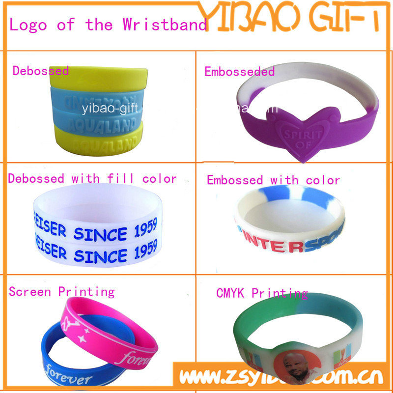 Customized Silicon Bracelet with Debossed Logo